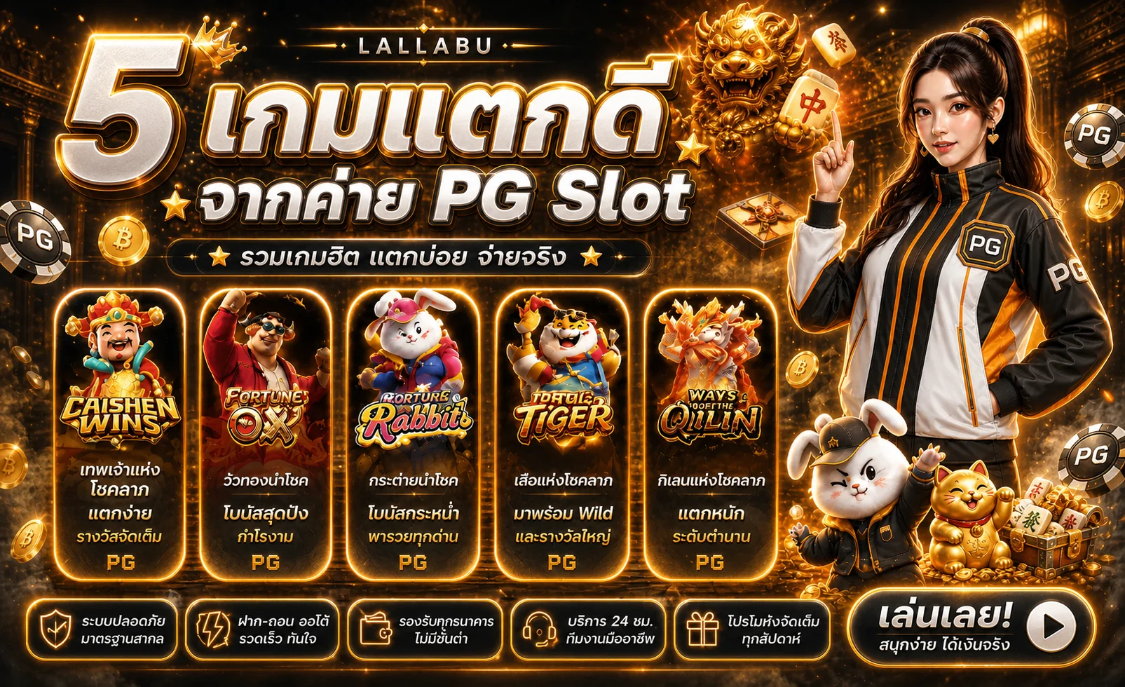 LALLABU สล็อตเว็บตรง ฝากถอนออโต้ ทดลองเล่นฟรี