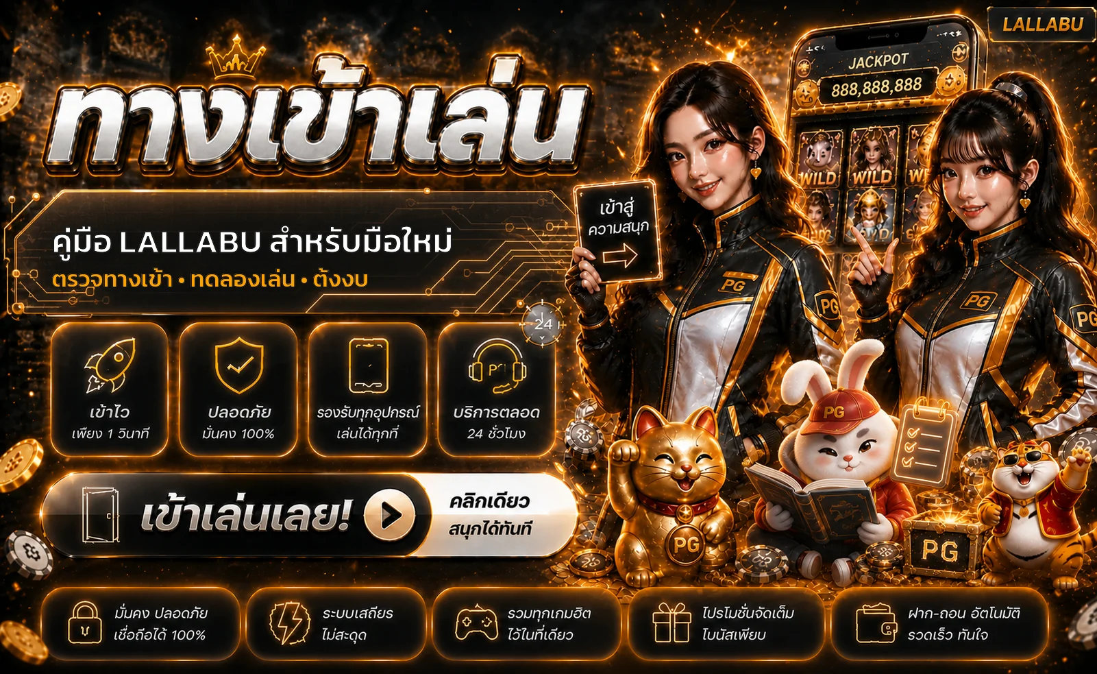 LALLABU คู่มือมือใหม่ ตรวจทางเข้า ทดลองเล่น ตั้งงบ