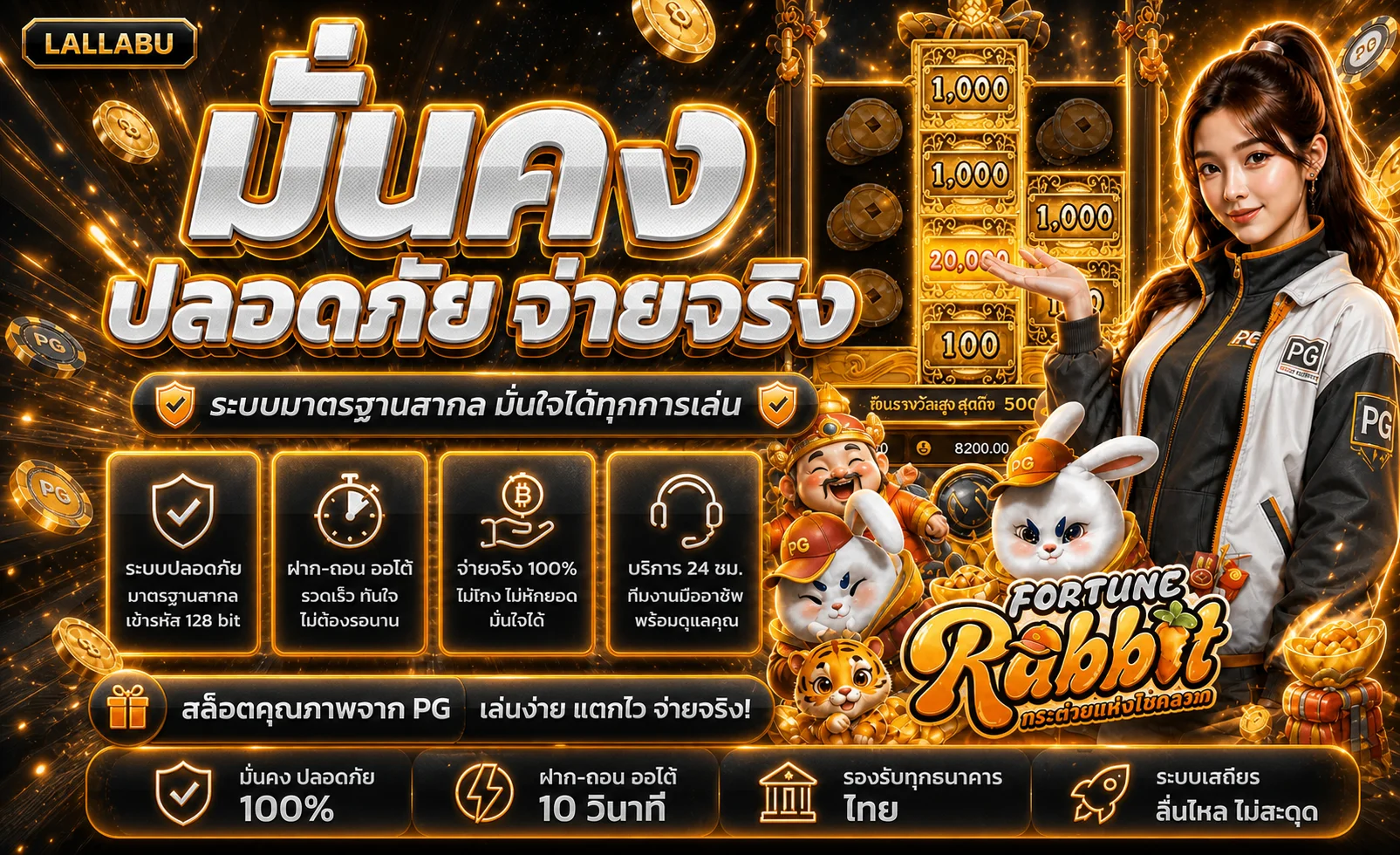 LALLABU สล็อตเว็บตรง ฝากถอนออโต้ ทดลองเล่นฟรี